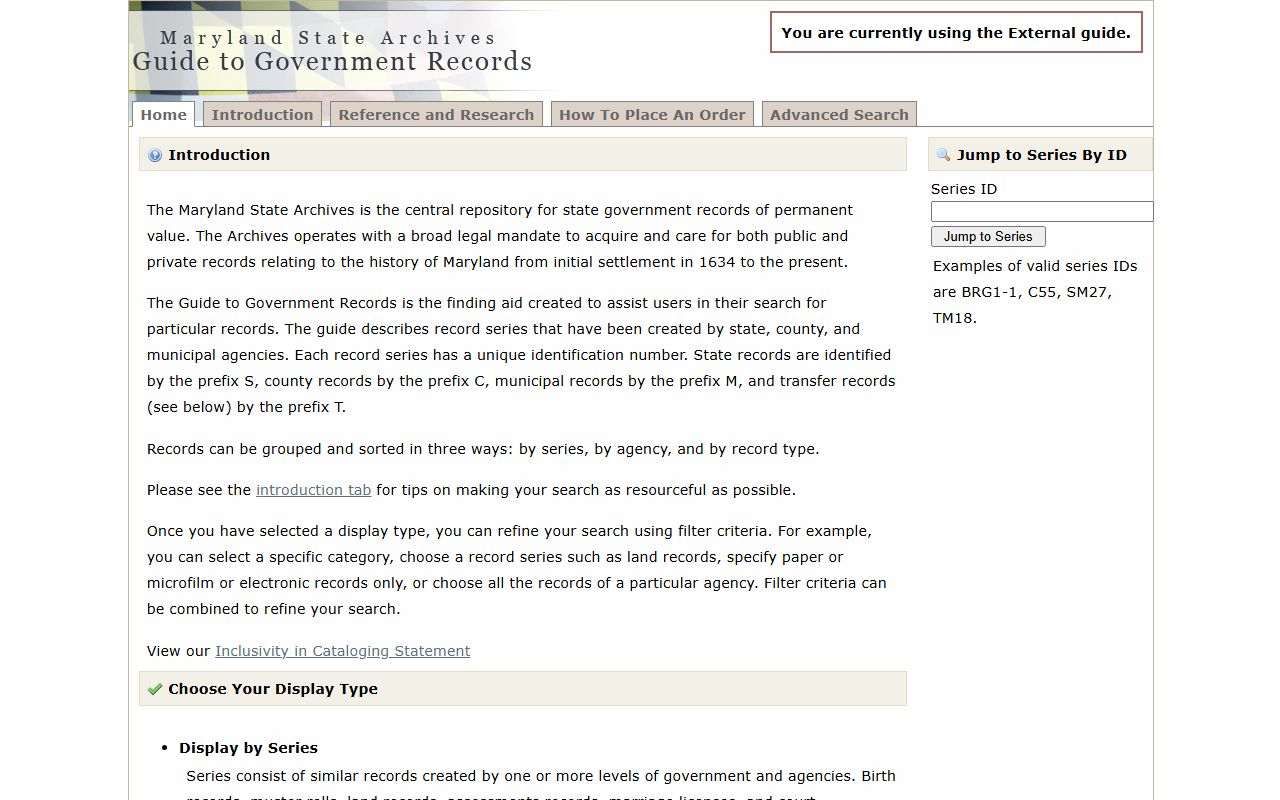 Maryland State Archives guide to probate court records research